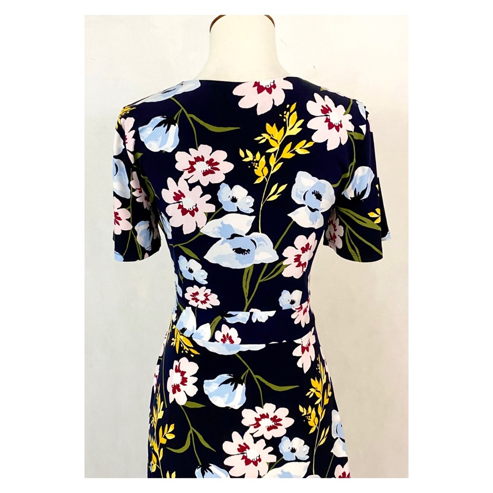 Ann Taylor Factory Flutter Sleeve Floral Dress - Picture 7 of 11